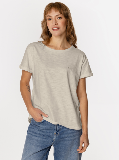T-shirt damski basic bawełniany Lee Cooper Lydia-8317 XL Szary (5905991728672) - obraz 1