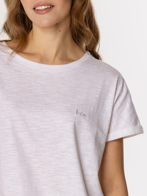 T-shirt damski basic Lee Cooper Lydia-8317 M Biały (5905991728580) - obraz 3
