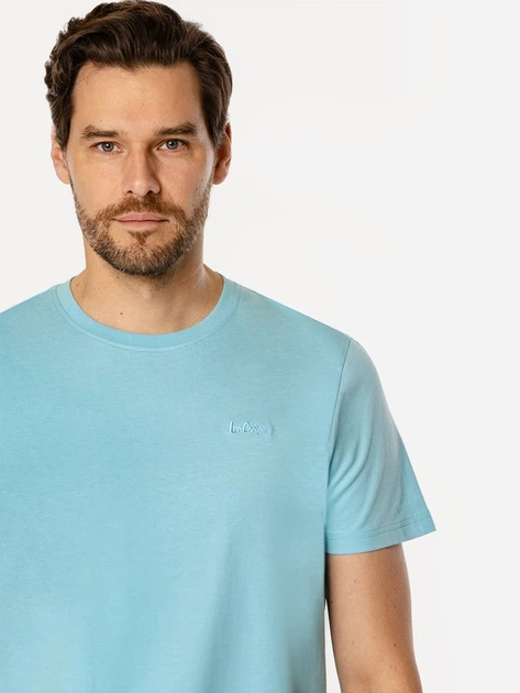Koszulka męska bawełniana Lee Cooper Obutch-875 S Ciemnoniebieska (5905991712343) - obraz 3