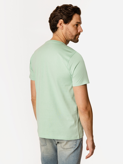 T-shirt męski basic bawełniany Lee Cooper Obutch-875 2XL Zielony (5905991736448) - obraz 2