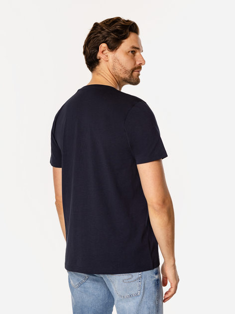 Футболка бавовняна довга чоловіча Lee Cooper Obutch-875 2XL Темно-синя (5905991735953) - зображення 2