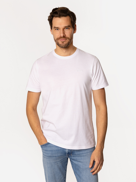 Футболка бавовняна довга чоловіча Lee Cooper Obutch-875 L Біла (5905991736042) - зображення 1
