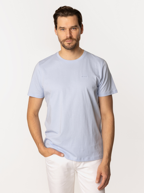 Футболка бавовняна довга чоловіча Lee Cooper Obutch-875 XL Світло-блакитна (5905991736172) - зображення 3