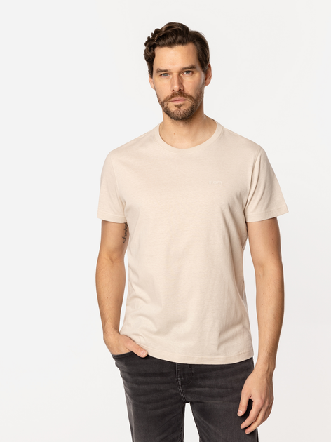 Футболка бавовняна довга чоловіча Lee Cooper Oslo-8515 L Бежева (5905991728177) - зображення 1