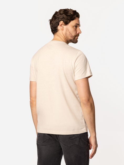 T-shirt męski basic bawełniany Lee Cooper Oslo-8515 2XL Beżowy (5905991728191) - obraz 2