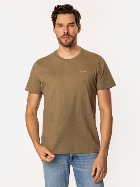 Футболка бавовняна довга чоловіча Lee Cooper Oslo-8515 L Хакі (5905991728139) - зображення 3