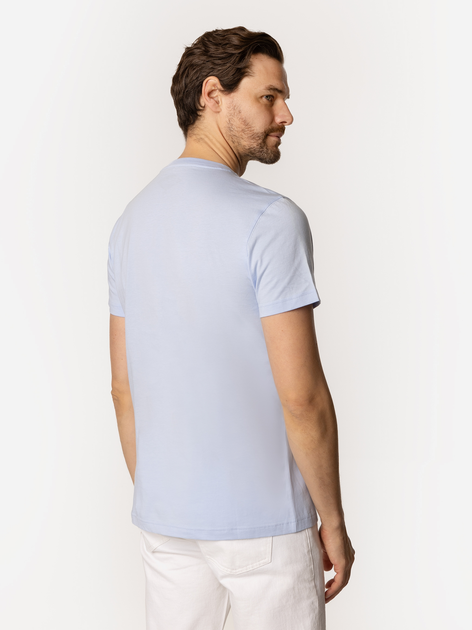Футболка бавовняна довга чоловіча Lee Cooper Paradise-1160 2XL Блакитна (5905991727774) - зображення 2