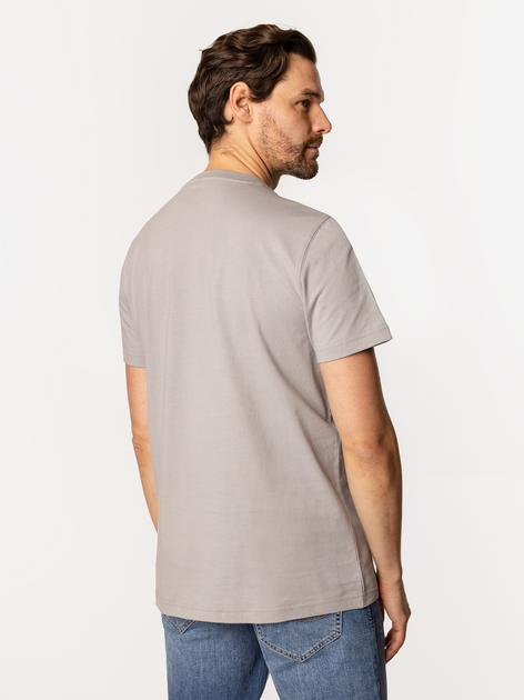 Футболка бавовняна довга чоловіча Lee Cooper Pocket-1160 2XL Сіра (5905991727057) - зображення 2