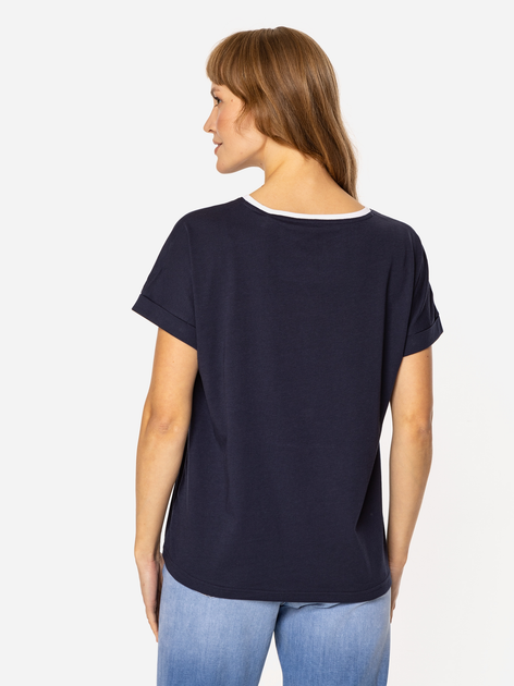 Футболка бавовняна жіноча Lee Cooper Script Flowers-1145 L Темно-синя (5905991728931) - зображення 2