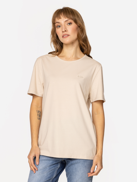 T-shirt damski basic Lee Cooper Sia-9505 M Brzoskwiniowy (5905991736851) - obraz 3