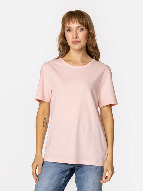 Футболка бавовняна жіноча Lee Cooper Sia-9505 S Рожева (5905991736790) - зображення 3