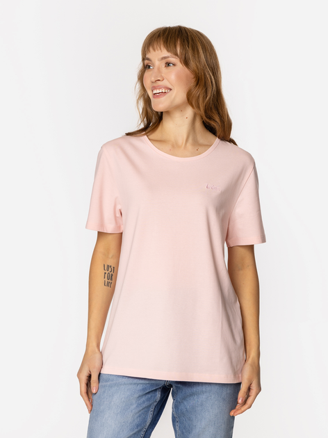 T-shirt damski basic bawełniany Lee Cooper Sia-9505 XL Różowy (5905991736820) - obraz 1