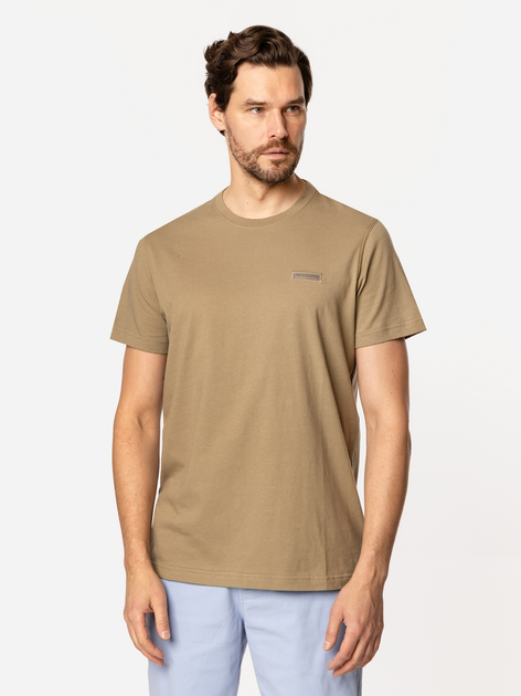 T-shirt męski basic bawełniany Lee Cooper Simple-1180 2XL Khaki (5905991726791) - obraz 2