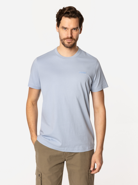 Футболка бавовняна довга чоловіча Lee Cooper Simple-1180 L Блакитна (5905991726999) - зображення 2