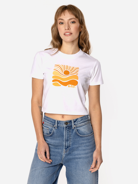 T-shirt damski z nadrukiem Lee Cooper Sun-1160 L Biały (5905991729334) - obraz 3