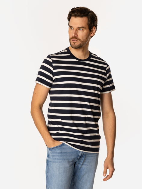 T-shirt męski w paski bawełniany Lee Cooper Stripes3-4180 XL Granatowy (5905991727552) - obraz 3
