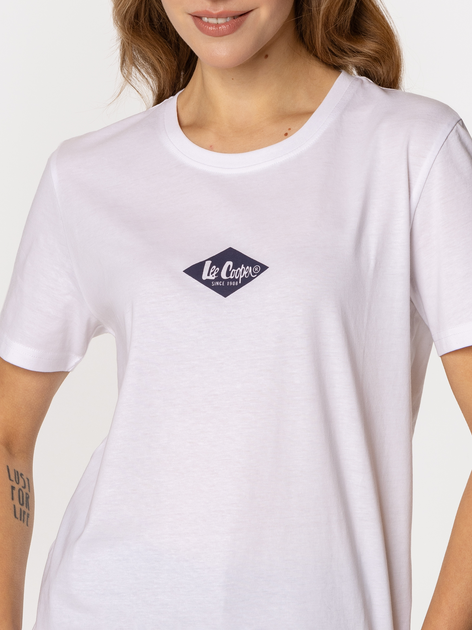 Футболка бавовняна Lee Cooper Diamond-1160 M Біла (5905991736950) - зображення 5