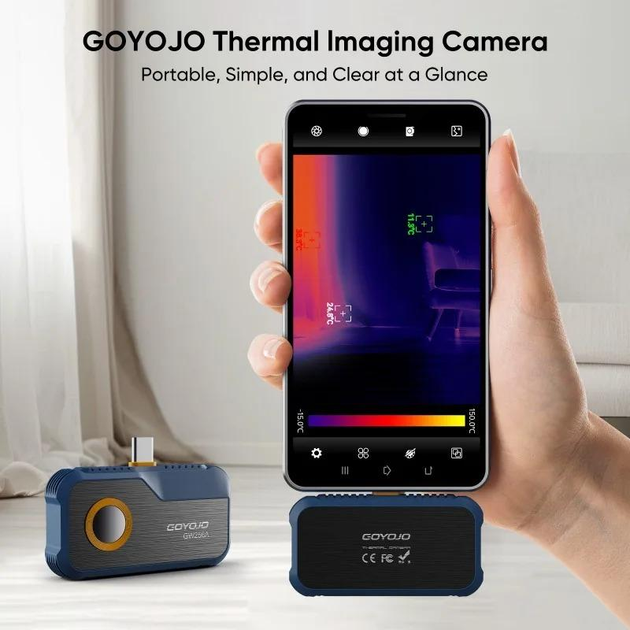 Тепловизор GOYOJO GW256A 256*192 Android Type-C 25 Гц - Мобильная тепловизионная камера с широким спектром применения - изображение 5