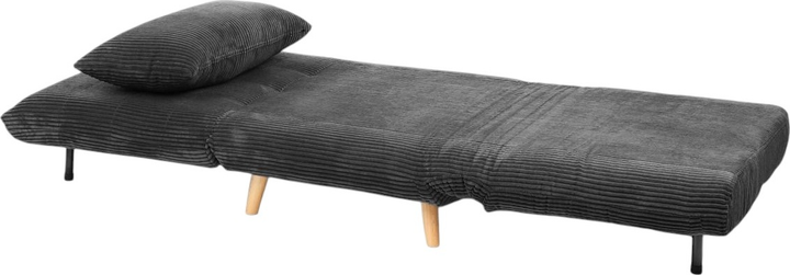 Sofa HOMLA Solace 1-osobowa z funkcją spania 83 x 91 x 84 cm Black (5904183871622) - obraz 5