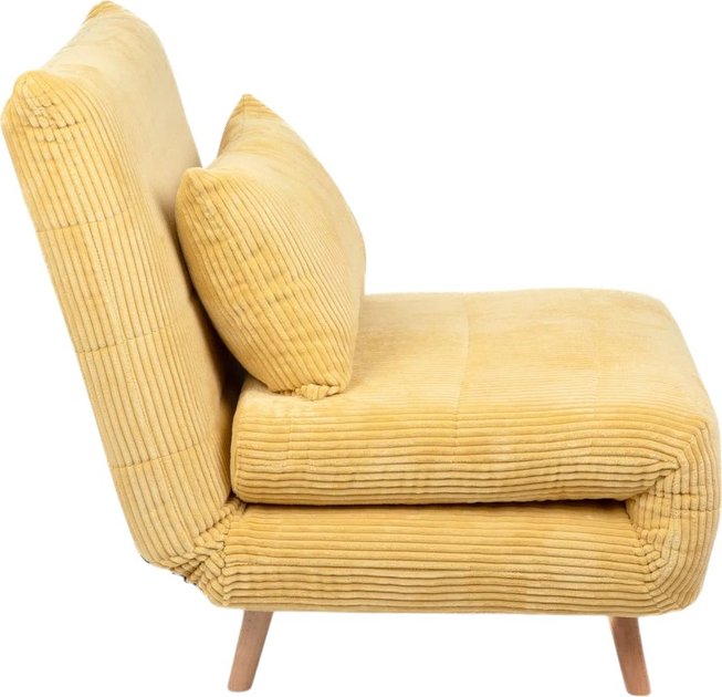 Sofa HOMLA Solace 1-osobowa z funkcją spania 83 x 91 x 84 cm Mustard (5904183871646) - obraz 2
