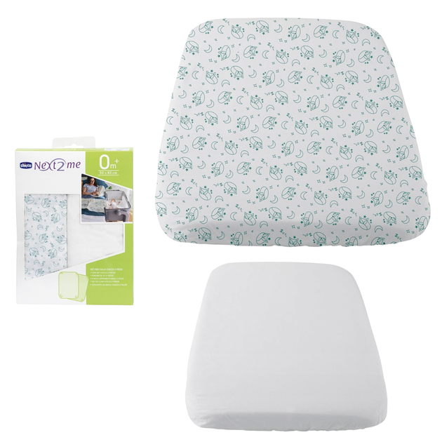 Komplet prześcieradeł Chicco Next2Me Foxy 50 x 83 cm 2 szt (8058664152803) - obraz 1