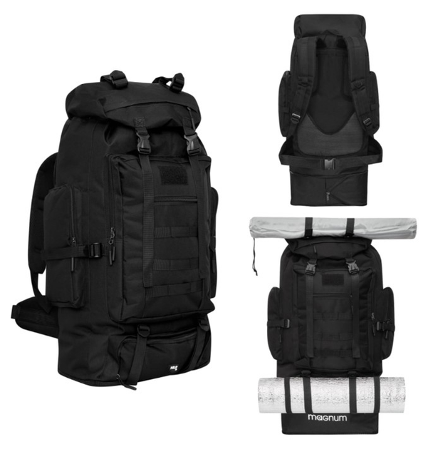 Рюкзак тактичний Nils Camp Magnum NC1785 100L Чорний (5907695554076) - зображення 7