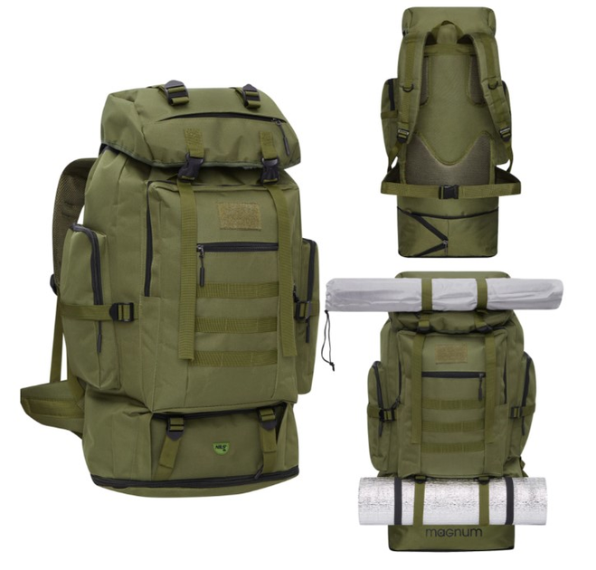 Рюкзак тактичний Nils Camp Magnum NC1785 100L Зелений (5907695554083) - зображення 7