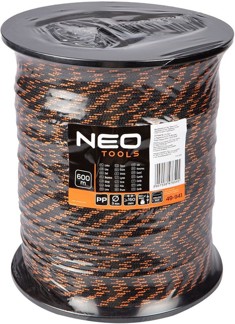 Linka pleciona polipropylenowa NEO Tools FI 3 600 m 49-941 (5907558476545) - obraz 5