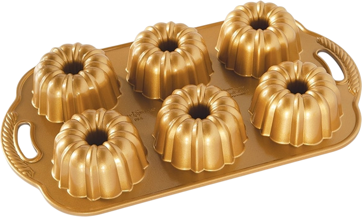 Forma do babeczek Nordic Ware Bundt złota 33 x 22 x 5 cm (0011172862778) - obraz 1
