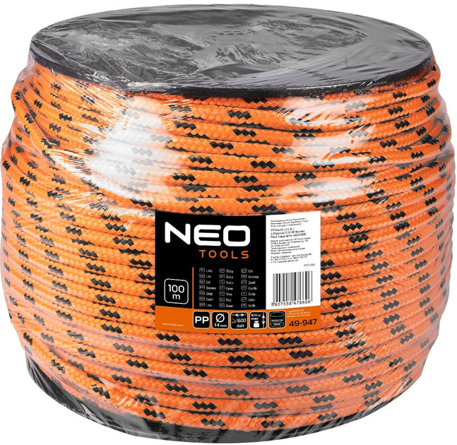 Linka pleciona polipropylenowa NEO Tools FI 14 100 m 49-947 (5907558476606) - obraz 6