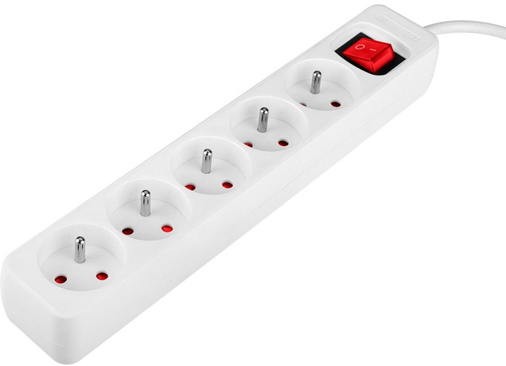 Przedłużacz listwowy NEO Tools 5 gniazd 5 m biały 90-181 (5907558474978) - obraz 3