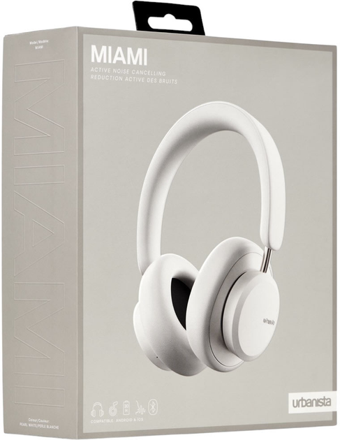 Навушники Urbanista Miami Hybrid ANC White Pearl (7350088303832) - зображення 8