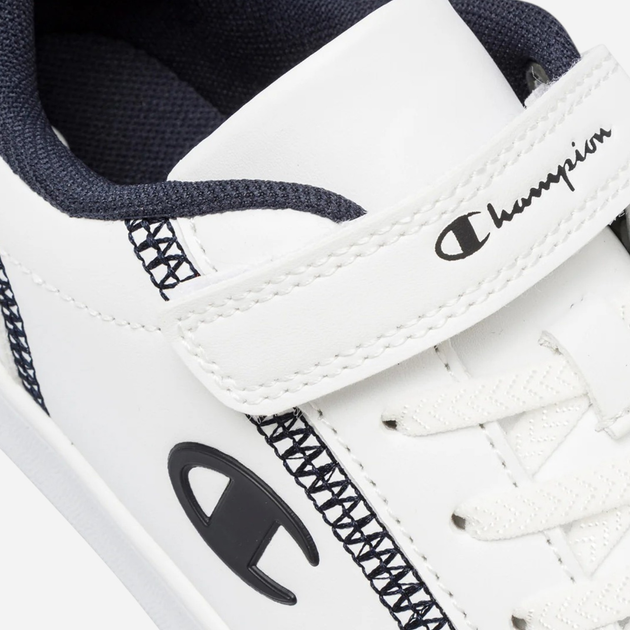 Buty sportowe dziecięce dla dziewczynki na rzepy Champion Alex B PS S32861-WW002 31 (13C US) Białe/Czarne (8058132521063) - obraz 5