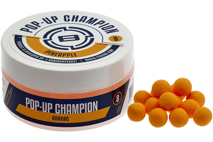 Бойлы Brain Champion Pop-Up 12мм/ 34г Pineapple (8101015004) - Фото 1 Бойлы Brain Champion Pop-Up 12мм/ 34г Pineapple (8101015004) - изображение 1