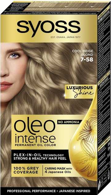 Фарба для волосся SYOSS Oleo Intense 7-58 Холодний русявий 115 мл (5201143731867) - зображення 1