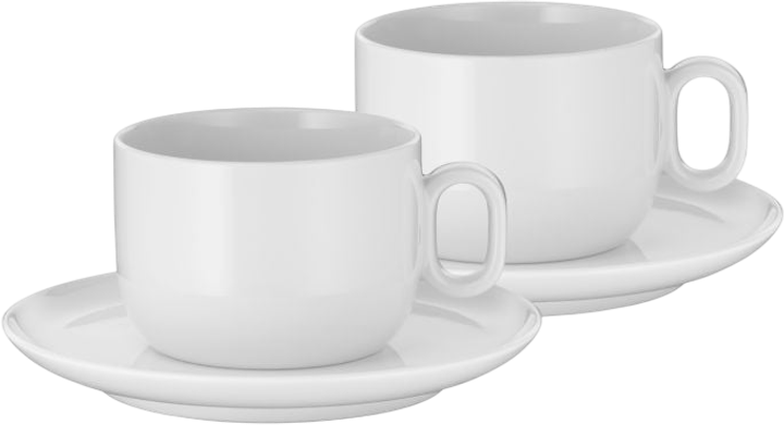 Набір чашок WMF Barista з блюдцями 2 x 160 мл (4000530735027) - зображення 1