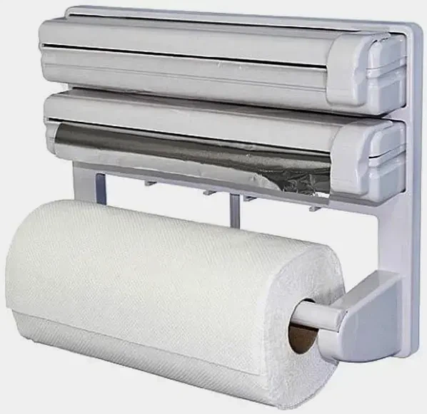 Кухонный диспенсер для пленки, фольги и полотенец Kitchen Roll Triple Paper dispenser, держатель для полотенец - изображение 3