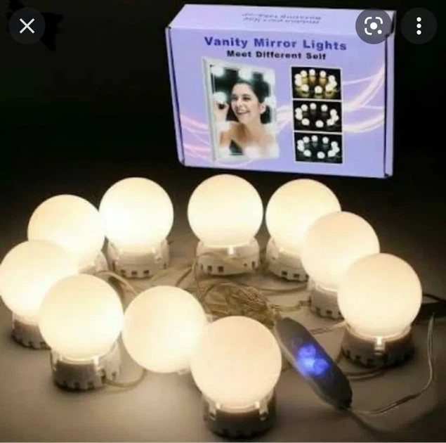 LED лампочки 10 шт для дзеркала 3 режими Mirror lights-meet different живлення USB - зображення 4