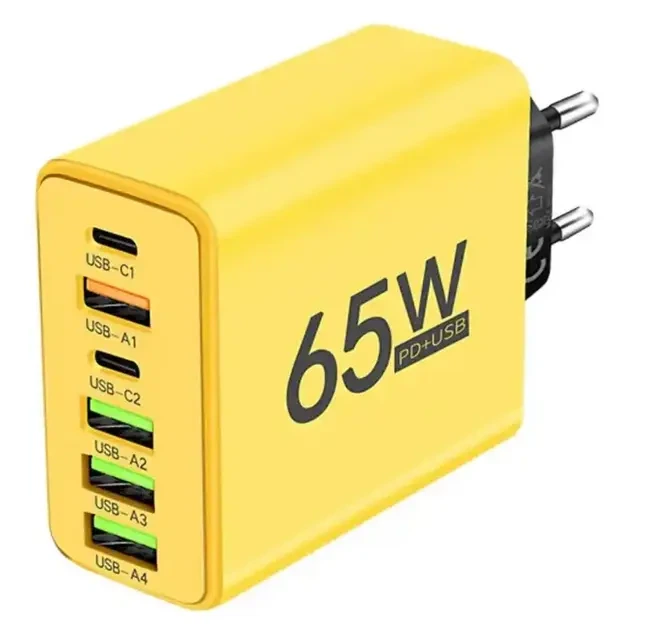Зарядное устройство для телефона (65W), 1xUSB + 2хType-C / Адаптер для зарядки / Быстрая зарядка для смартфона - изображение 2
