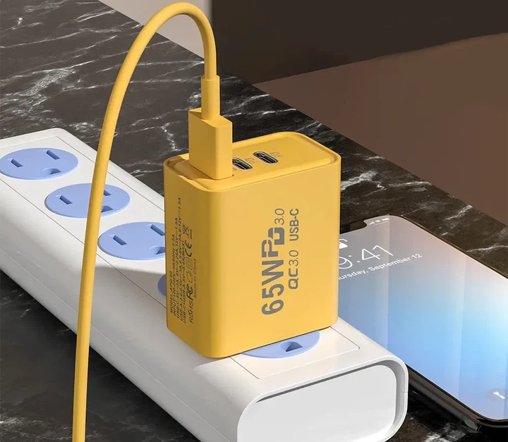 Зарядное устройство для телефона (65W), 1xUSB + 2хType-C / Адаптер для зарядки / Быстрая зарядка для смартфона - изображение 6