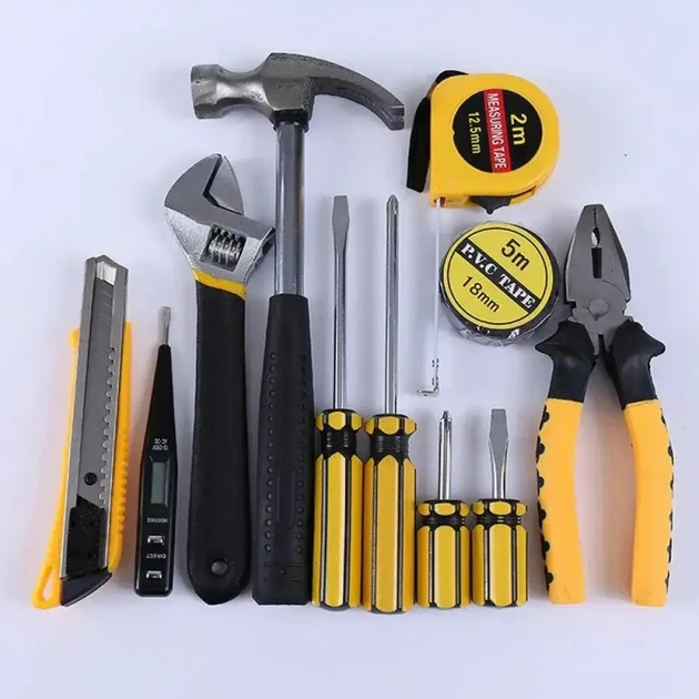 Набор инструментов универсальный в чемодане Jinma Tools 12 предметов в пластиковом кейсе - Фото 4 Набор инструментов универсальный в чемодане Jinma Tools 12 предметов в пластиковом кейсе - изображение 4