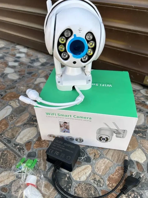 Уличная камера UKC Видеонаблюдения WIFI IP беспроводная наружная поворотная PTZ 360 с блоком питания - Фото 5 Уличная камера UKC Видеонаблюдения WIFI IP беспроводная наружная поворотная PTZ 360 с блоком питания - изображение 5