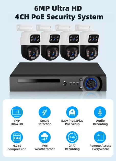Комплект видеонаблюдения проводной DVR KIT 4ch 1080P ИК-подсветка 20м - изображение 8