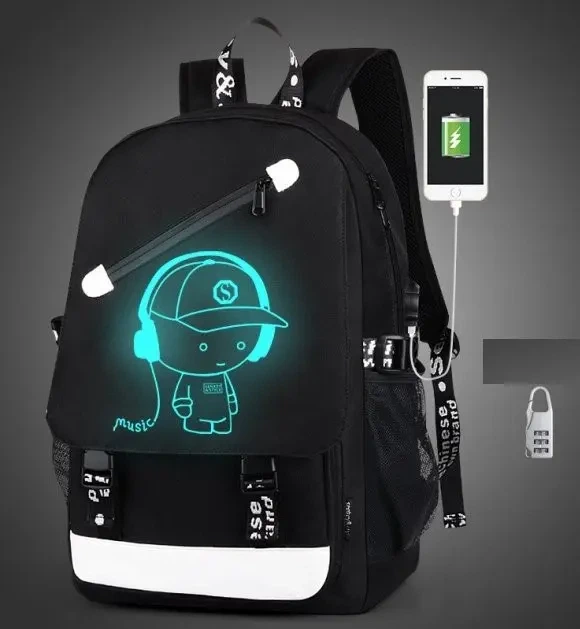 Рюкзак Senkey & Style Music з USB світиться в темряві - Фото 5 Рюкзак Senkey & Style Music з USB світиться в темряві - зображення 5