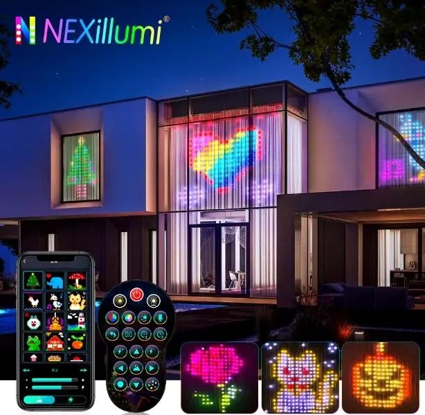 Гірлянда Штора від мережі 3х3 м 400LED RGB + пульт дистанційного керування, SF-1 / Розумна гірлянда з додатком на телефон - зображення 5