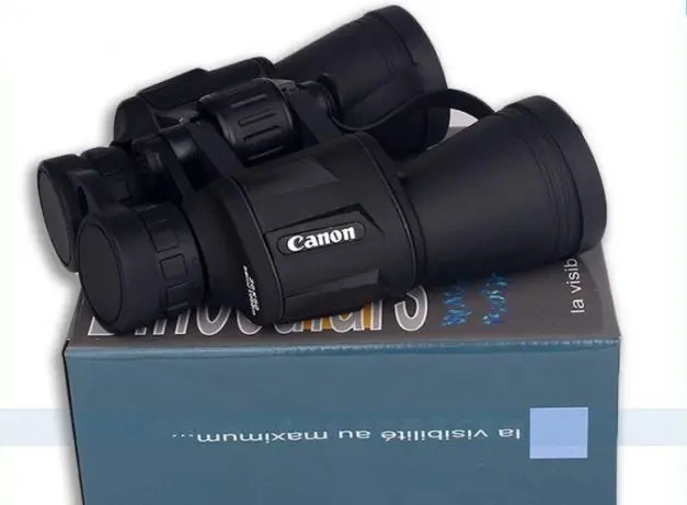 Мощный водонепроницаемый бинокль Canon 20x50 с защитным клапаном линз - Фото 1 Мощный водонепроницаемый бинокль Canon 20x50 с защитным клапаном линз - изображение 1