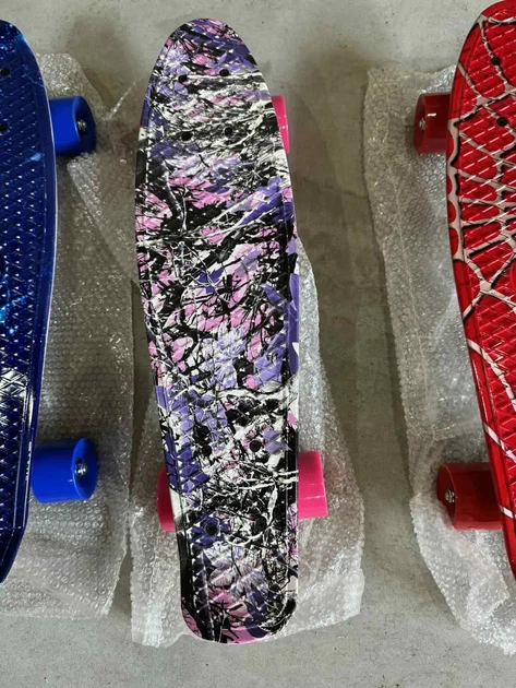 Пенни борд Penny Board Fish Skateboards 22" ABEC-7 с светящимися колесами, синий - Фото 3 Пенни борд Penny Board Fish Skateboards 22" ABEC-7 с светящимися колесами, синий - изображение 3