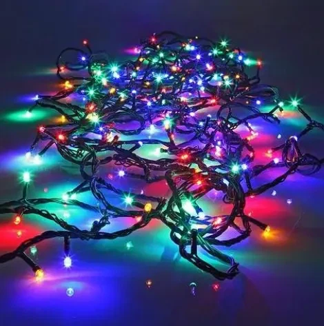 Светодиодная Гирлянда нить 401 led RGB разноцветная (черный провод) - изображение 2