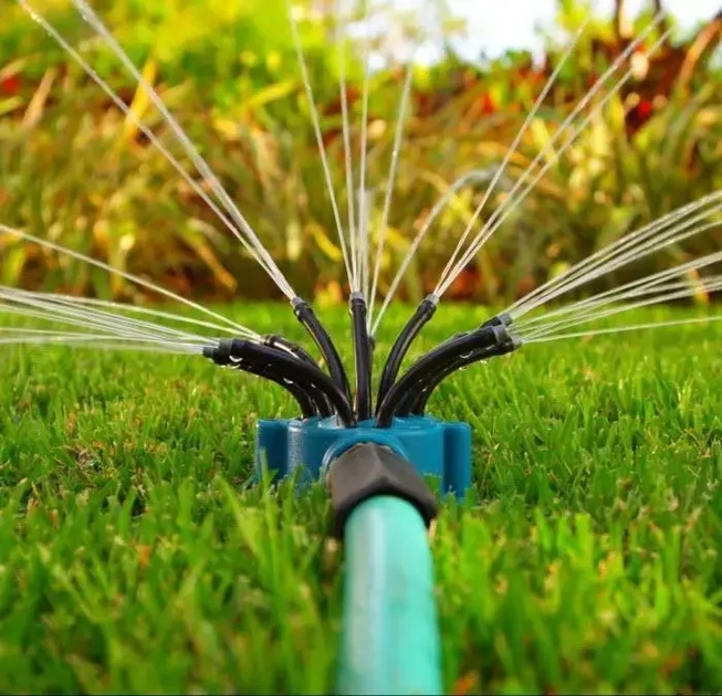 Умная система полива Multifunctional Water Sprinkler распылитель дождеватель для полива газона на 360 градусов - изображение 4