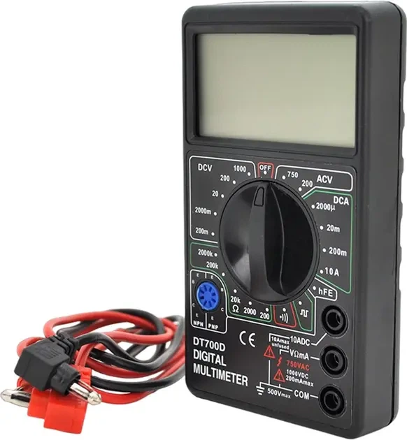 Мультиметр DT DT-700D Q100 цифровой тестер 200мкА…10А 200мВ…1000В - Фото 2 Мультиметр DT DT-700D Q100 цифровой тестер 200мкА…10А 200мВ…1000В - изображение 2